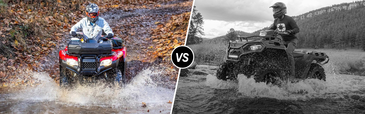 2025 Honda FourTrax Rancher 4x4 vs 2025 Polaris Sportsman 570 in Wichita, KS