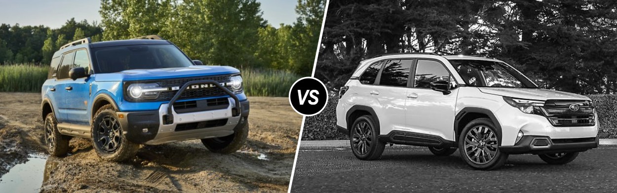 2025 Ford Bronco Sport vs 2025 Subaru Forester near Cheboygan, MI