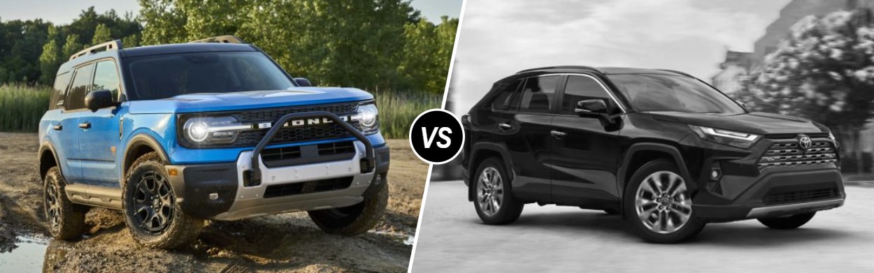 2025 Ford Bronco Sport vs 2025 Toyota RAV4 near Springfield, MO