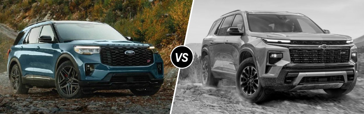 2025 Ford Explorer vs 2025 Chevrolet Traverse in Sarcoxie, MO