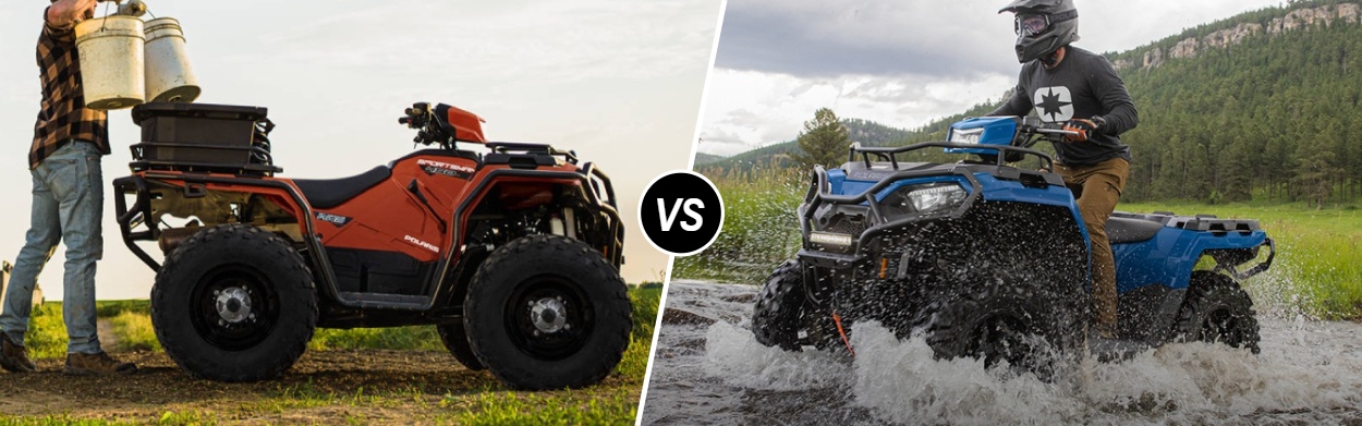 2025 Polaris Sportsman 450 H.O. vs 2025 Polaris Sportsman 570 near Pittsburg, KS