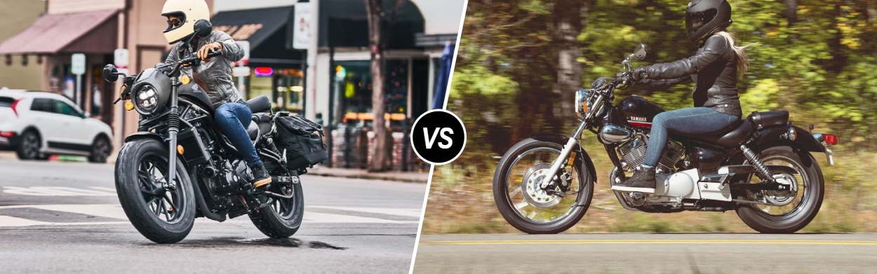 2025 Honda Rebel 300 vs 2025 Yamaha V Star 250 in Joplin, MO